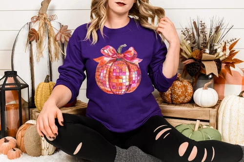 Pink & Orange Disco Pumpkin